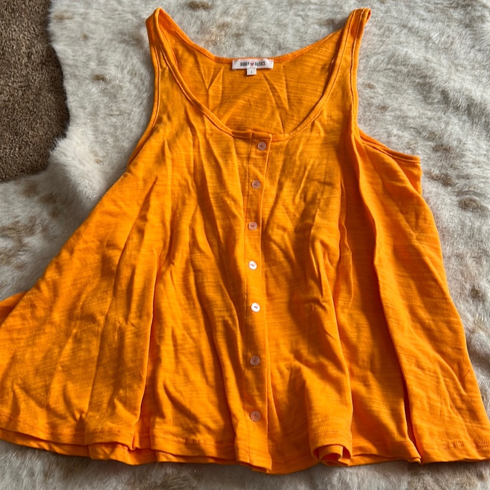Bright orange tank.